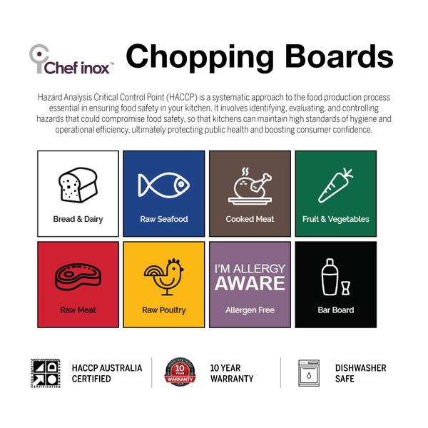 Chef Inox Cutting Board Polyethylene Yellow with Handle 400x250x13mm - 1
