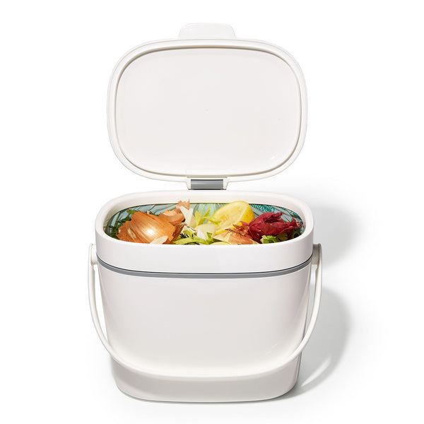 Oxo Easy-Clean Compost Bin – White - 1