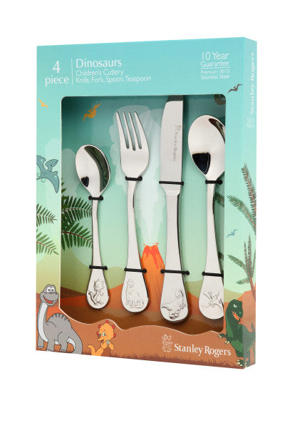 Stanley Rogers Children's Cutlery 4 Piece Set - Dinosaurs - 1