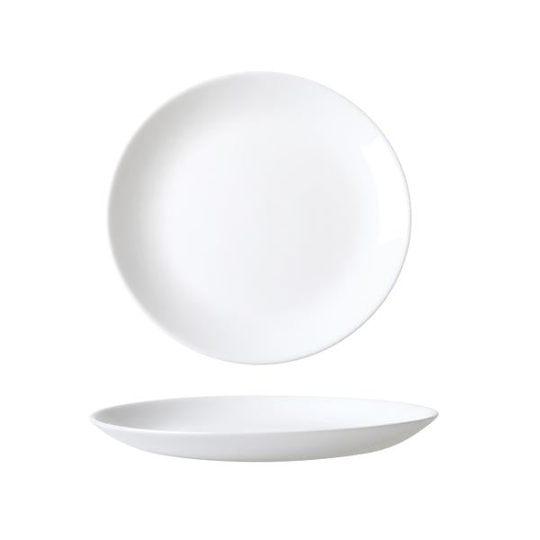 Wiltshire White Coupe Glass Dinner Plate 19cm - 1