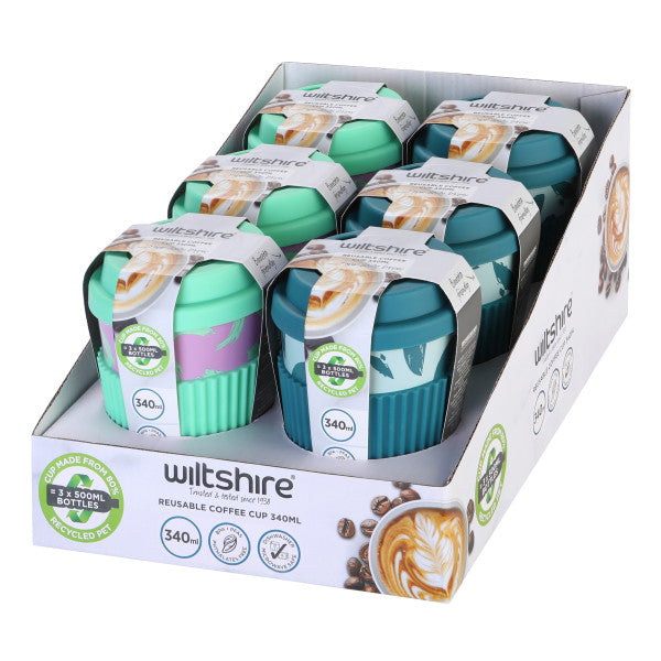 Wiltshire Travel Mug Reusable 340ml Assorted Colours - 2