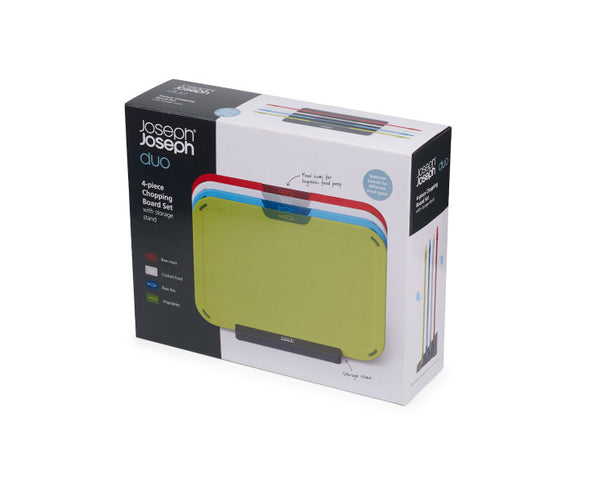 Joseph Joseph Duo 4-piece Chopping Board Set with Storage Stand - 1