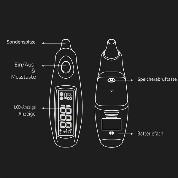 Salter Jumbo Display Infrared Ear Thermometer - Measure 34°C to 43°C - 3