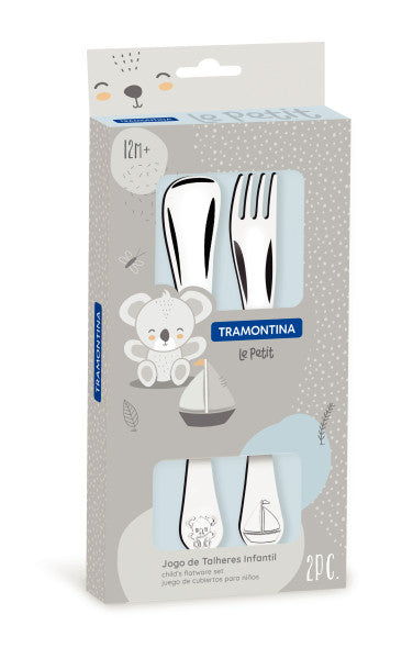 Tramontina Le Petit Stainless Steel Boys Cutlery Set - 2 Piece - 1