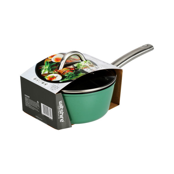 Wiltshire Easycook Pine Induction Saucepan 20cm|2.17l with glass lid - 1