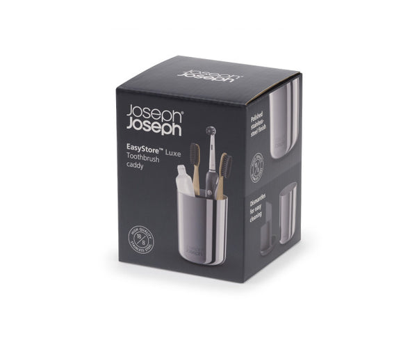 Joseph Joseph EasyStore Luxe Toothbrush Caddy – Stainless Steel - 1