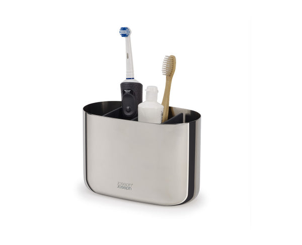 Joseph Joseph EasyStore Luxe Large Toothbrush Caddy – Stainless Steel - 2