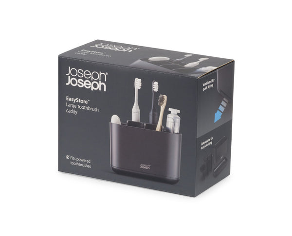 Joseph Joseph Easystore Large Toothbrush Caddy ABS – Black - 2