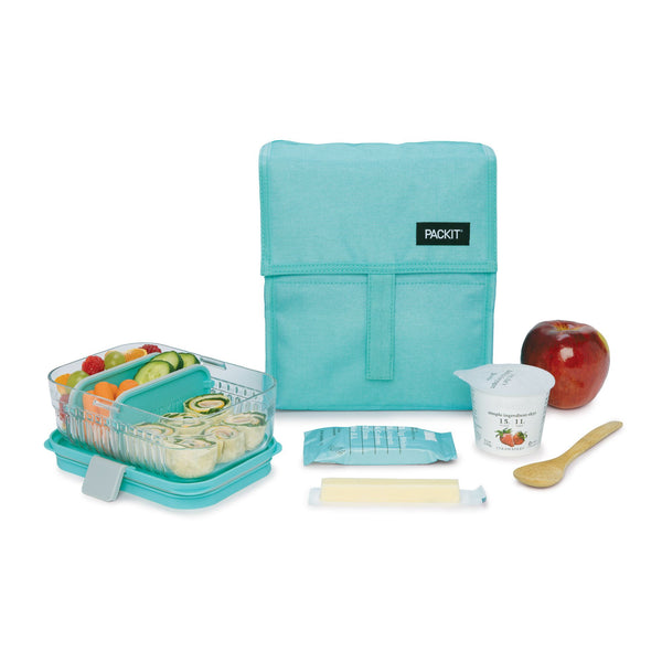 PackIt Freezable Lunch Bag Mint - Chill a Meal and a 340ml Drink For Hours - 1