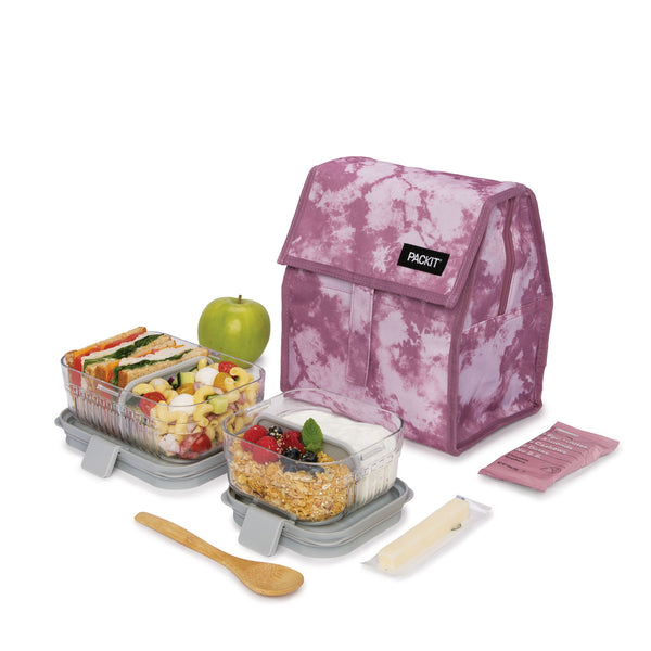 PackIt Freezable Lunch Bag Mulberry - Chill a Meal And a 340ml Drink For Hours - 2