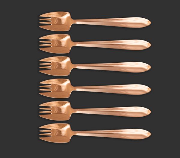 Splayd Black Label Rose Gold Mirror Set/6 - 2
