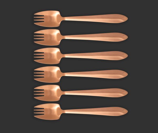 Splayd Black Label Rose Gold Satin Set/6 - 2