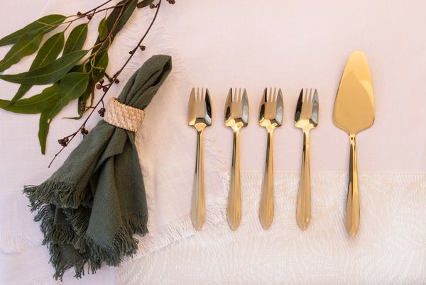 Splayd Gold Mirror Cake Server & Splayd Set/5 - 2