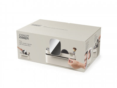Joseph Joseph Viva Large cosmetic organiser with removable mirror – Shell - 1
