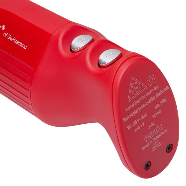 Bamix Mono Immersion/Stick Blender Stainless Steel Blades - 140W Red - 3