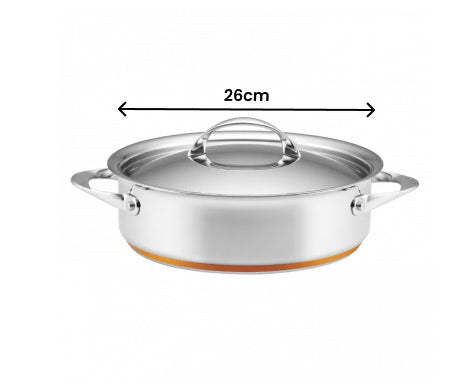 Essteele Stainless Steel Covered Sauteuse - 26cm/3.7L - 1