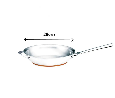 Essteele Per Vita Stainless Steel Open French Skillet - 28cm - 1