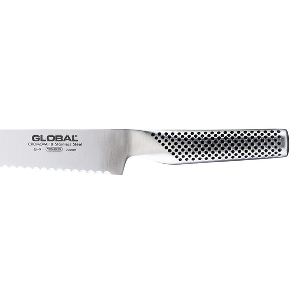 Global Classic Steel Bread Knife - 22cm - 3