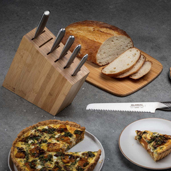 Global Kyoto 7 Piece Knife Block Set, Bamboo - 2
