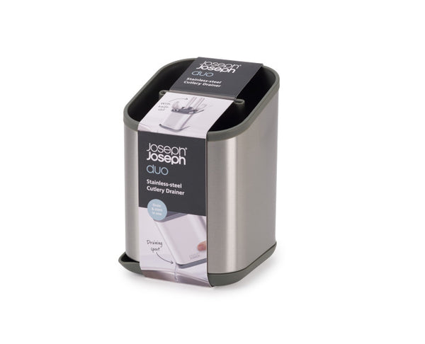 Joseph Joseph Duo Steel Cutlery Drainer Stainless Steel - Collects drained water in base - 1