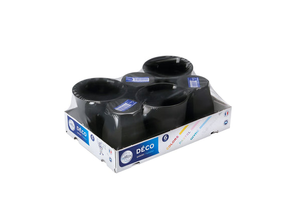 Duralex Picardie Soft Touch Black Tumbler Set of 6 - 90ml - 3