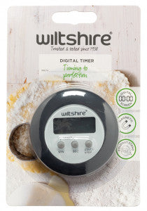 Wiltshire Digital Timer Grey - Max Count Range 99 minutes 59 seconds - 1
