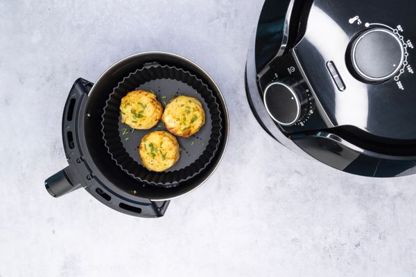 Cuisena Air Fryer Silicone Square Basket Black/Grey 21cm Set/2 - 3
