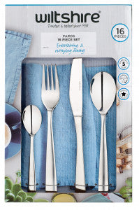 Wiltshire Paros Steel Cutlery Set – 16 Piece - 1