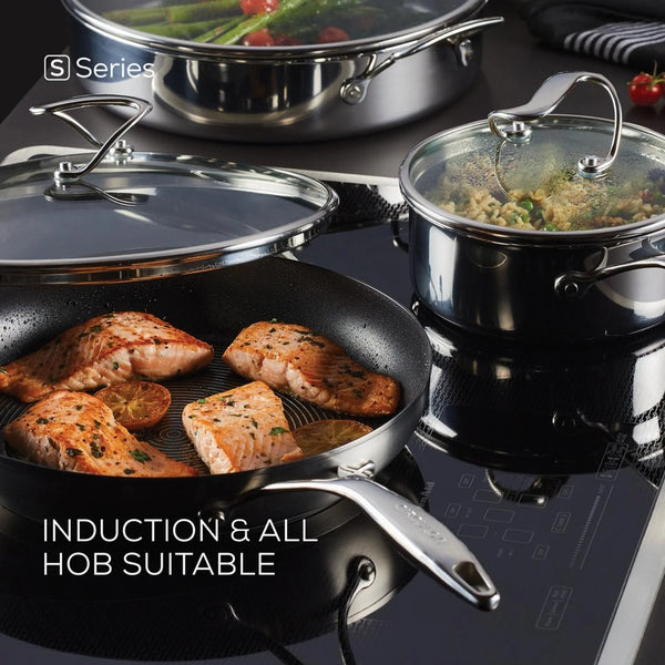 Circulon SteelShield™ Nonstick Stainless Steel S - Series Covered Saucepot - 22cm/3.8L - 3