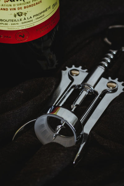 BarCraft Double Handled Chrome Wing Corkscrew Metal Carbon Steel - 16cm x 5.5cm x H4cm - 2