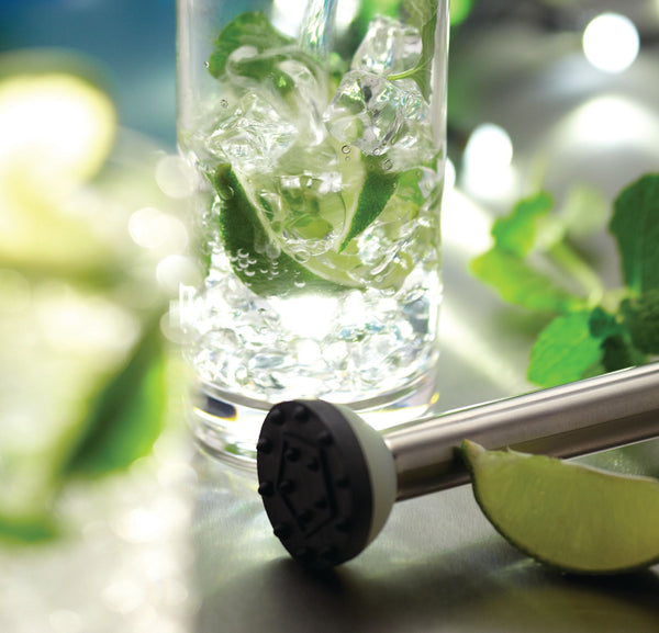 BarCraft Stainless Steel Muddler - 4cm x 4cm x 21cm - 2