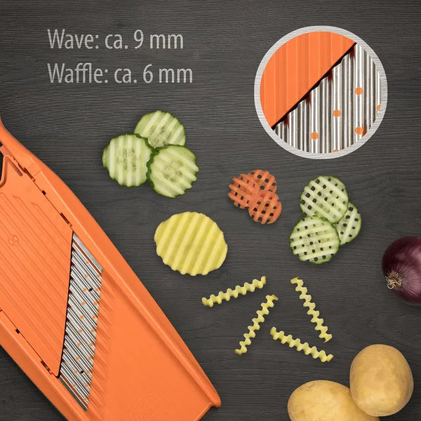 Borner Wave Waffle Cutter PowerLine Orange Steel Blade - 3