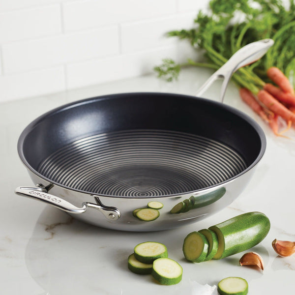 Circulon C-Series Hybrid Clad Stainless Steel Nonstick Induction Open Stirfry 32cm - 1