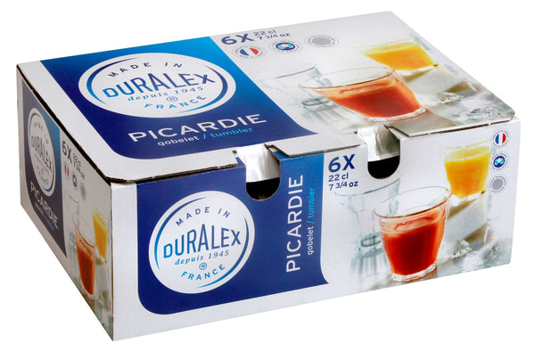 Duralex Picardie Clear Tumbler Set of 6 - 220ml - 1