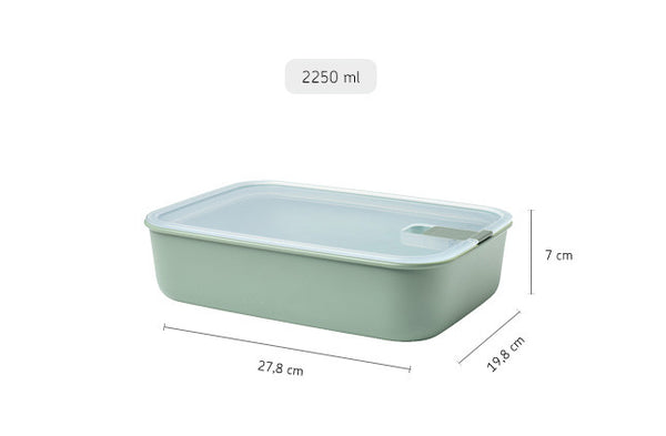 Mepal Easyclip Food Storage Container Nordic Sage Polypropylene Silicone - 2550ml - 3