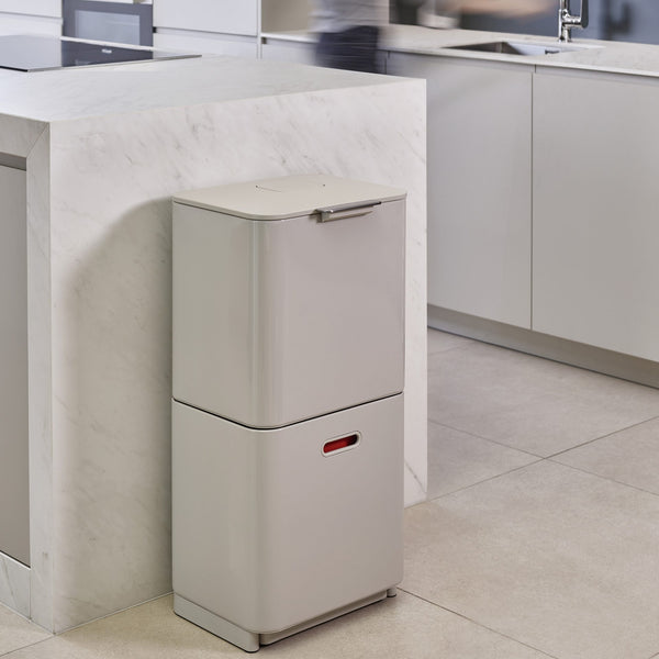 Joseph Joseph Totem Stone - 60L (2x 30L Compartments for Waste Separation and Recycling Kitchen Trash) - 3