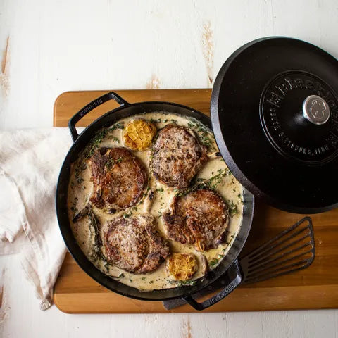 Lodge Blacklock Cast Iron Braiser with Lid – 3.7L - 1