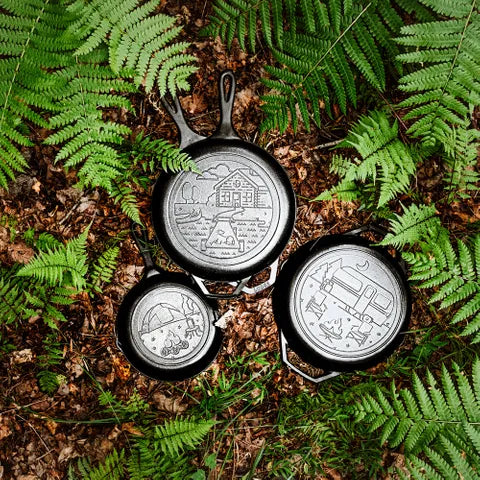 Lodge Wanderlust Dual Handled Cast Iron Induction Skillet Camper – 26cm x 5cm - 1