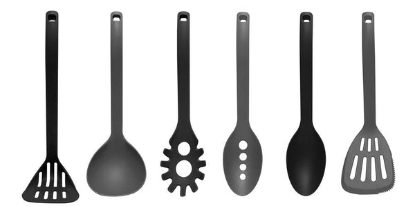 Westinghouse 6 Piece Nesting Kitchen Utensil Set, Black/Grey - 1