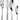 Wiltshire Rhodes Steel Cutlery Set - 16Pc (4x Each - Table Forks, Table Knives, Dessert Spoons, Teaspoon)