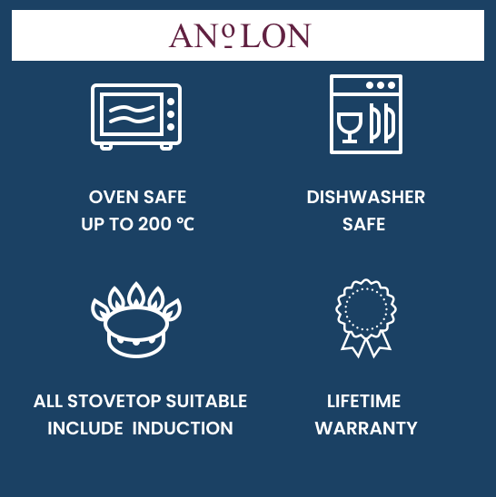 Anolon Endurance+ Nonstick Open French Skillet Handle - 34cm - 3