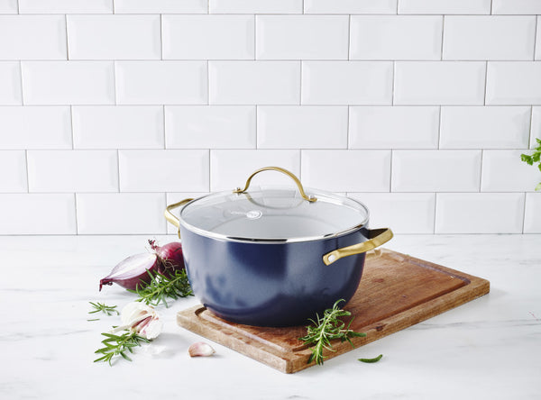 GreenPan Padova Navy Blue Covered Casserole 24cm/4.7L - 3