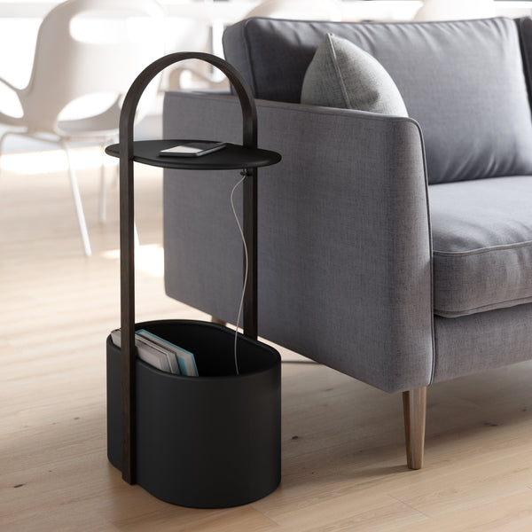 Umbra Bellwood Storage Table - Black/Walnut - 1