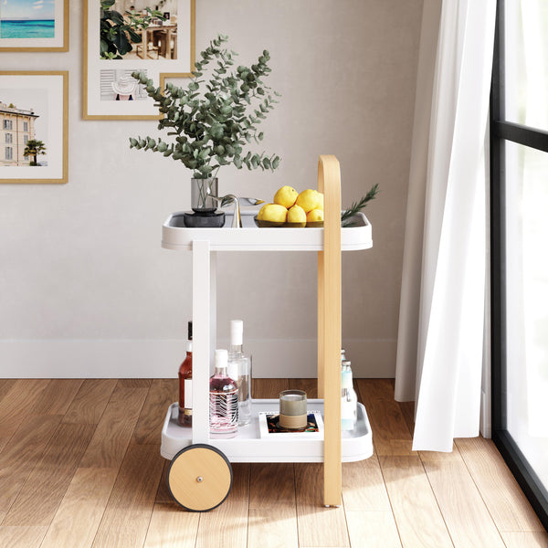 Umbra Bellwood Bar Serving Cart - White/Natural - 1