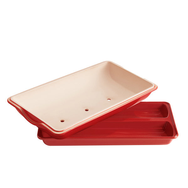 Emile Henry Ciabatta Bread Baker - Burgundy - 2