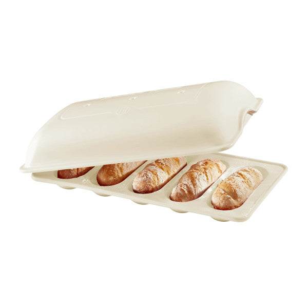 Emile Henry Mini-Baguettes Bread Baker - Linen - 1