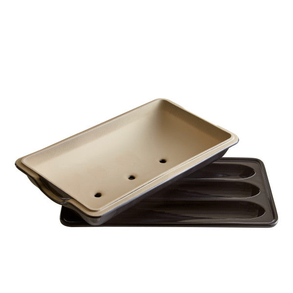 Emile Henry Baguette Bread Baker - Charcoal - 1
