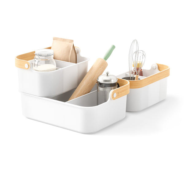 Umbra Bellwood Storage Bin - Medium - White/Natural - 3