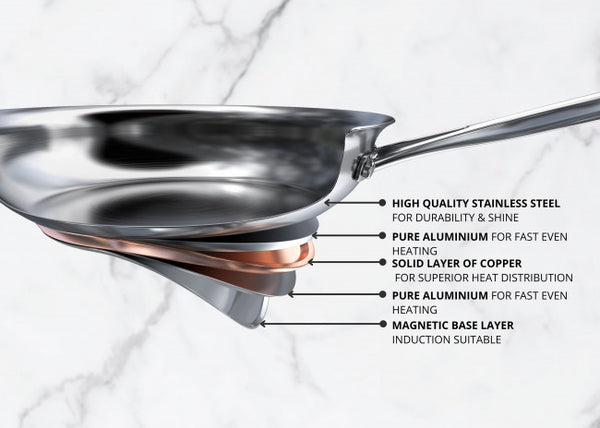 Essteele Stainless Steel Covered Sauteuse - 26cm/3.7L - 3
