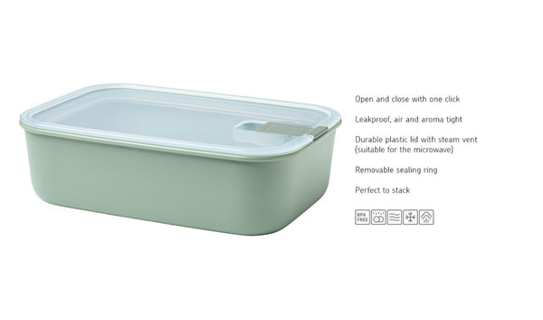 Mepal Easyclip Food Storage Container Nordic Sage - 1500ml - 2